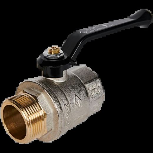 Кран шаровой НВ 1 1/4" ручка OREGON серия 305 полный проход Bugatti