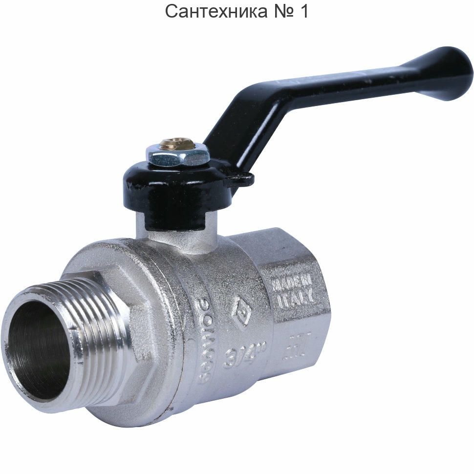 Кран шаровой НВ 3/4 ручка OREGON серия 305 полный проход Bugatti
