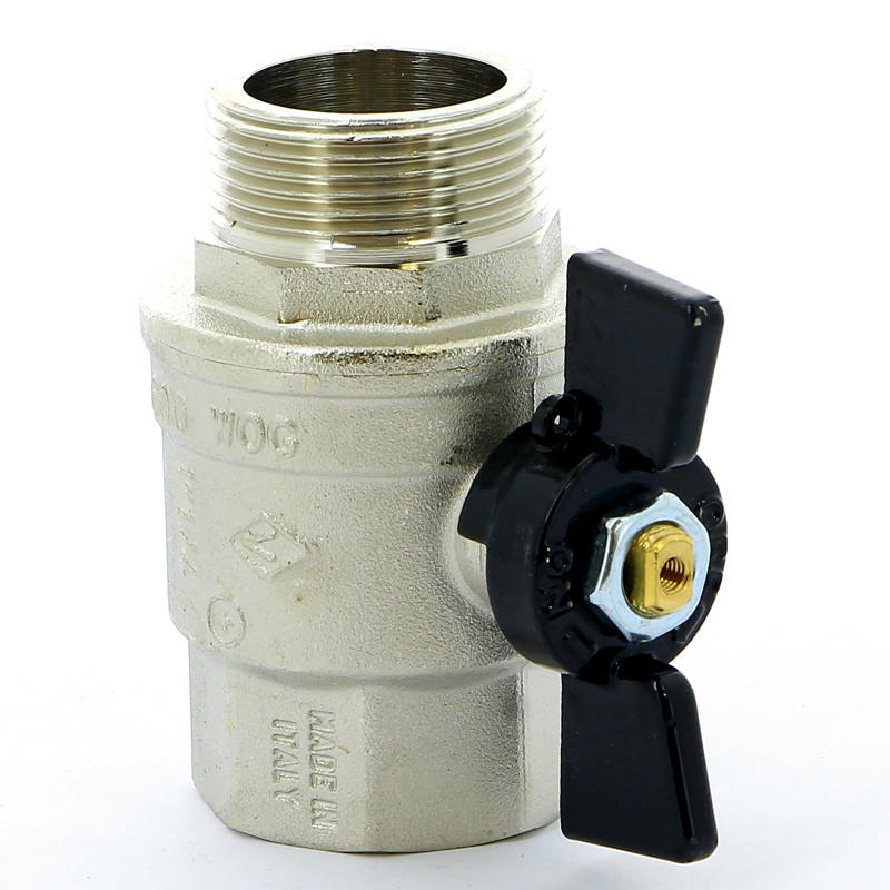 Кран шаровой НВ 1 1/4" бабочка OREGON серия 307 полный проход Bugatti