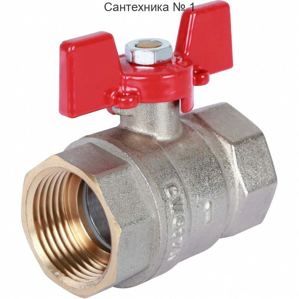 Кран шаровой ВР/ВР 1", ручка бабочка ROMMER