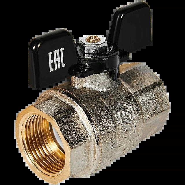 Кран шаровой полнопроходной ВР/ВР 3/4, бабочка STOUT