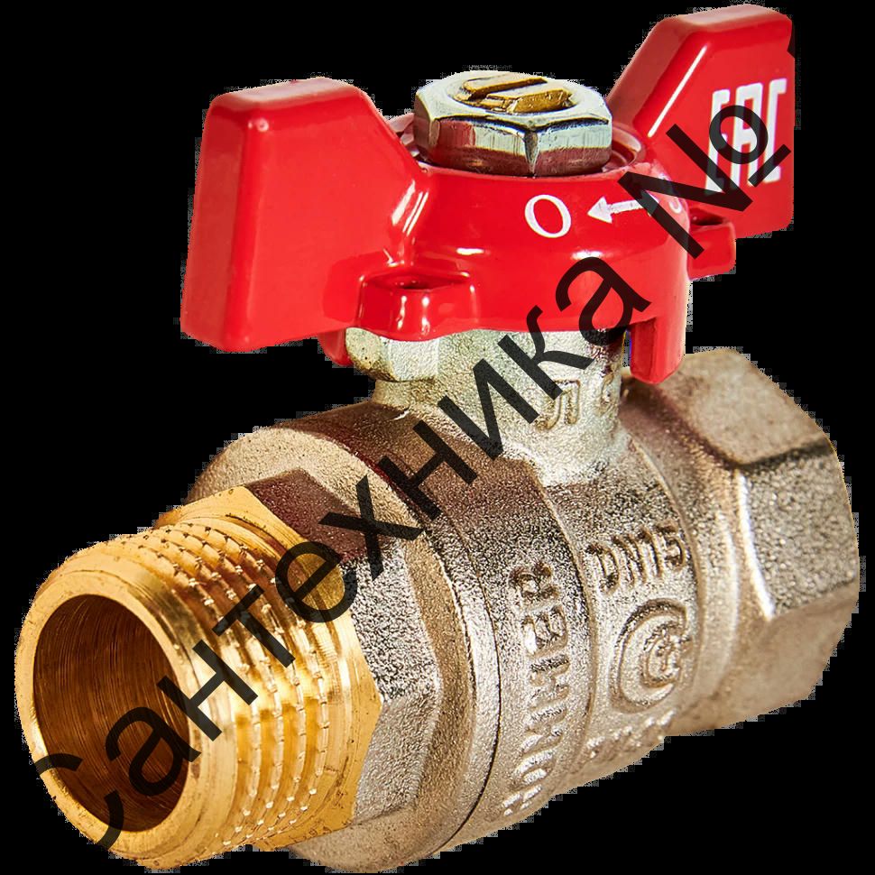 Кран шаровой ВР/НР 1/2", бабочка ROMMER