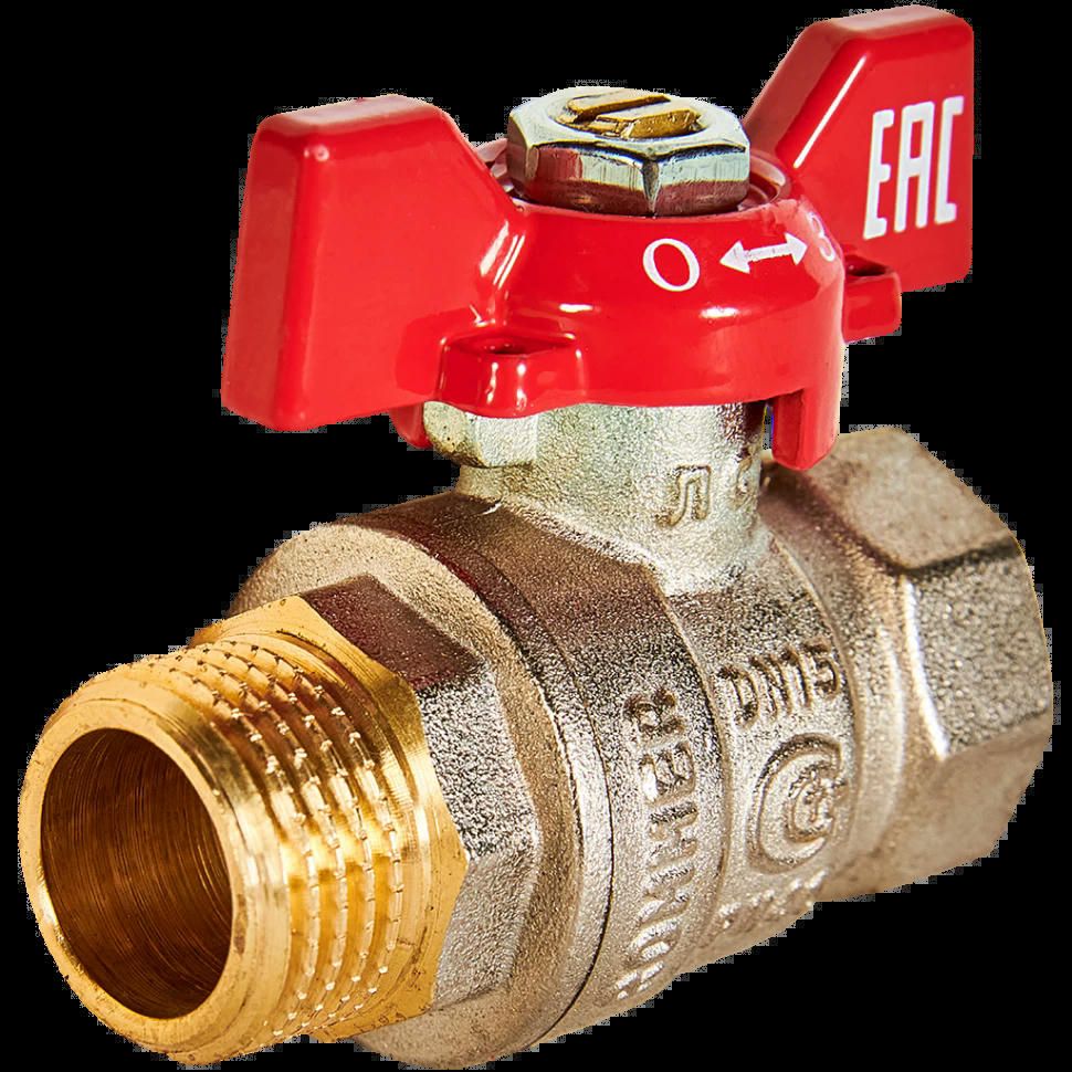 Кран шаровой ВР/НР 1/2", бабочка ROMMER