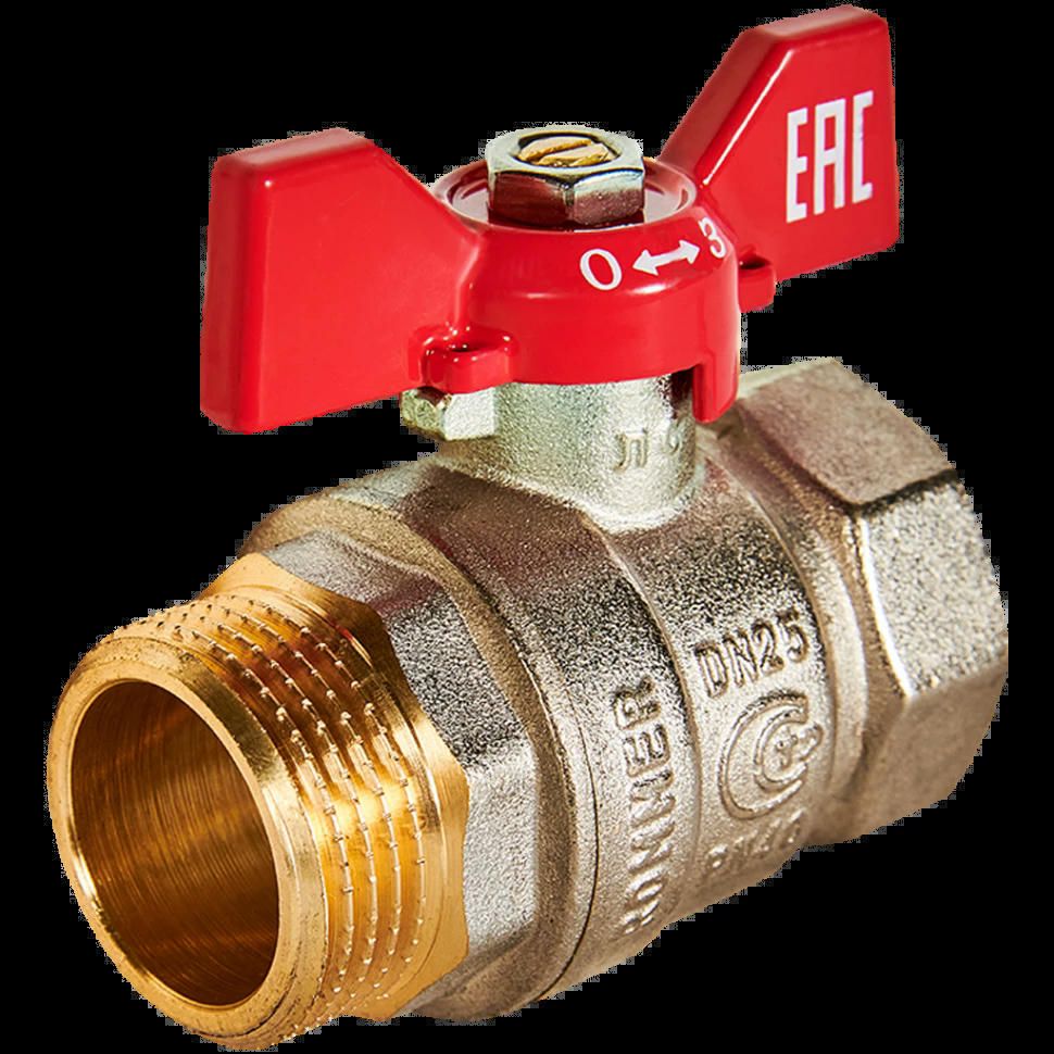 Кран шаровой ВР/НР 1", бабочка ROMMER