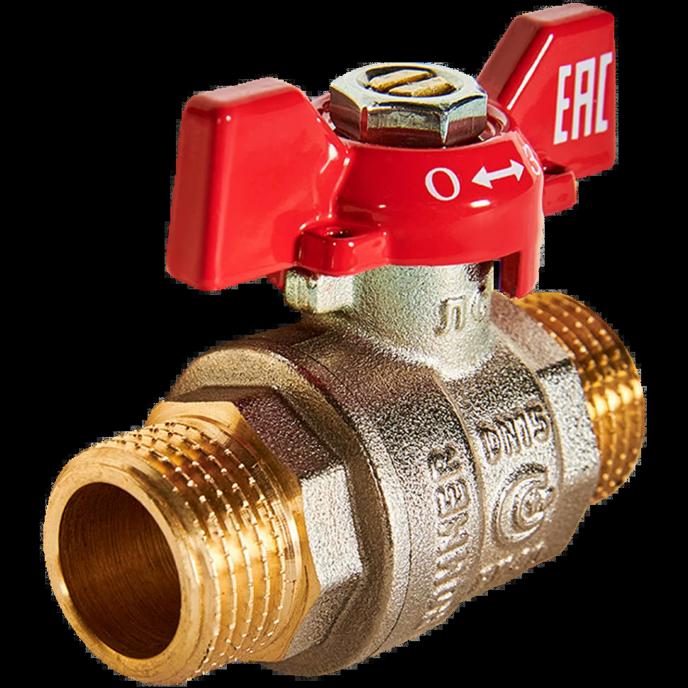 Кран шаровой НР/НР 1/2", бабочка ROMMER