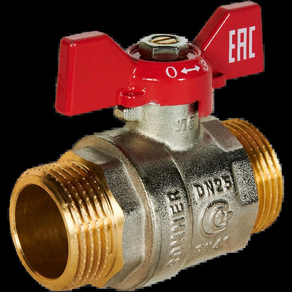 Кран шаровой НР/НР 1", бабочка ROMMER