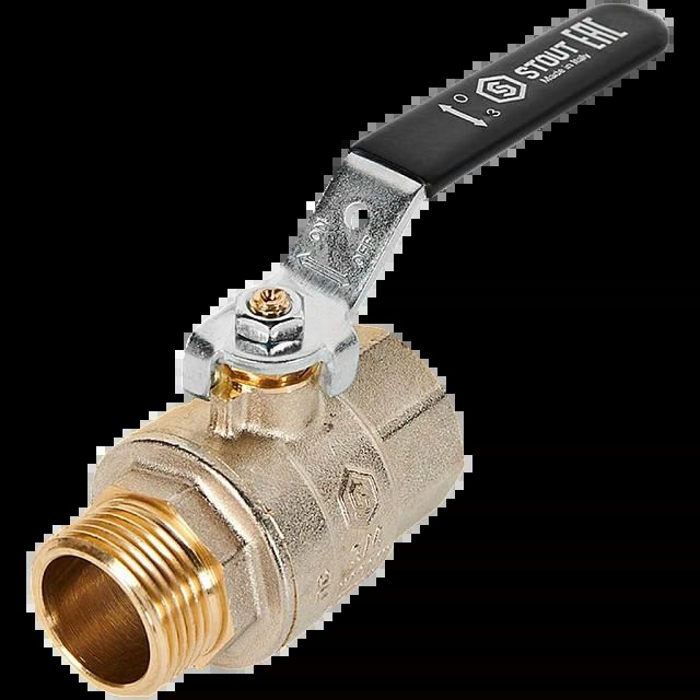 Кран шаровой полнопроходной ВР/НР 3/4, рычаг STOUT