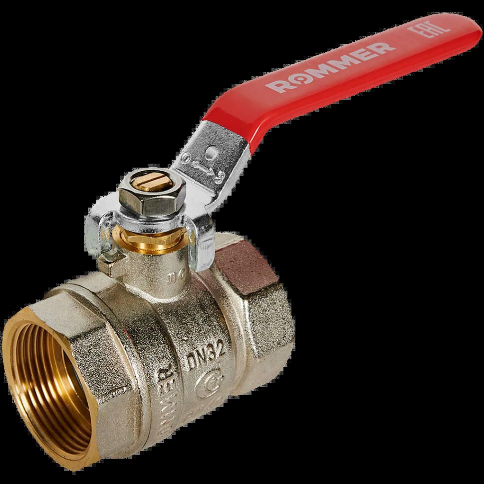 Кран шаровой ВН/ВН 1 1/4", рычаг ROMMER