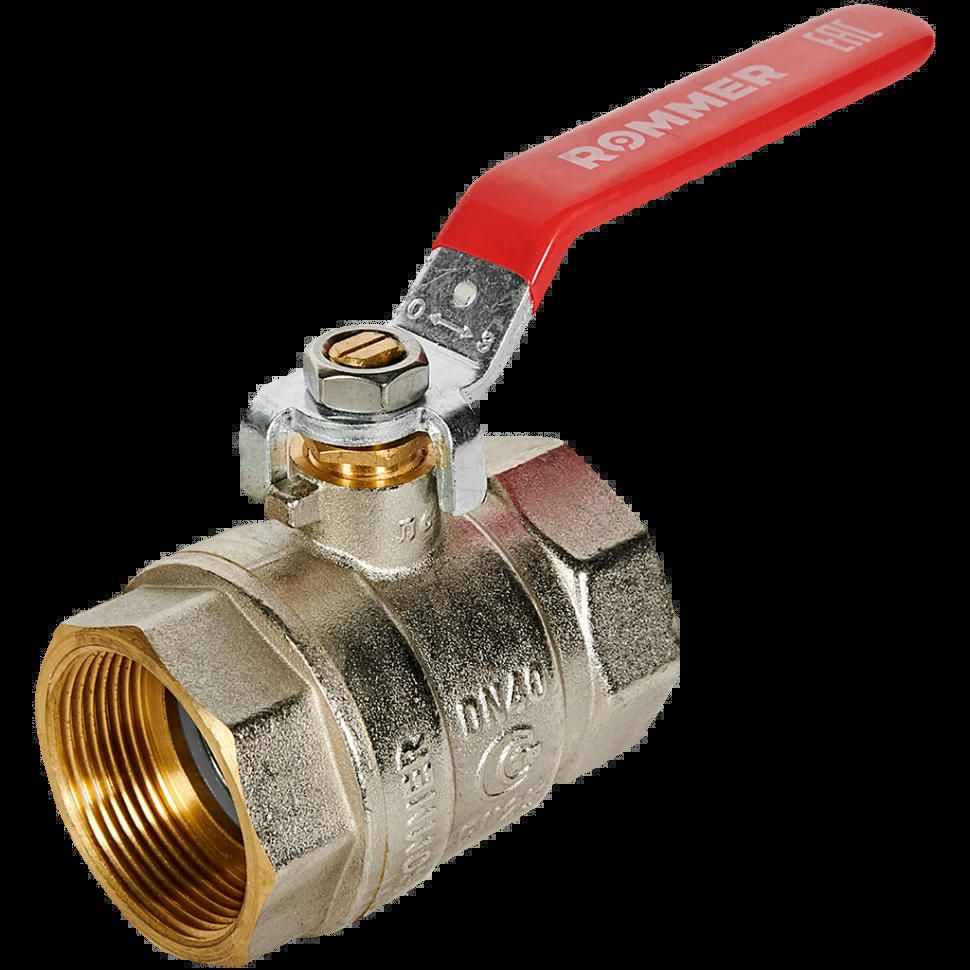 Кран шаровой ВН/ВН 1 1/2", рычаг ROMMER