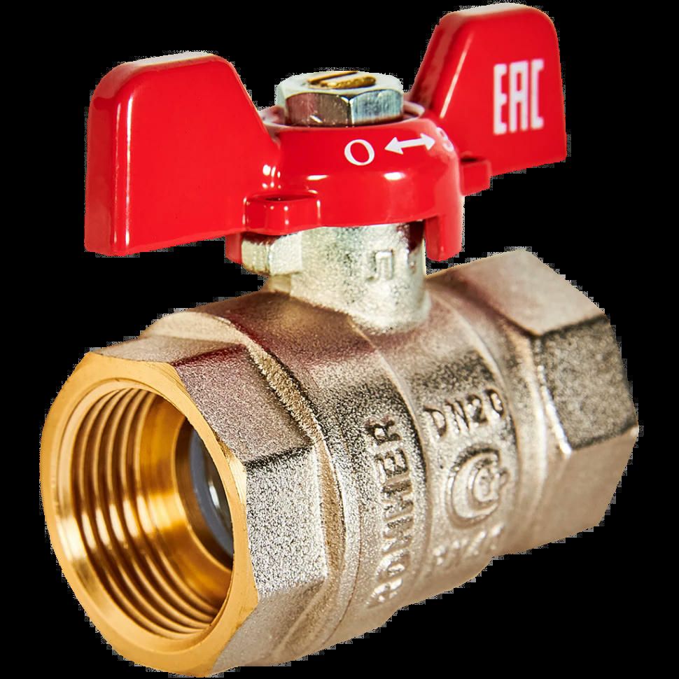 Кран шаровой ВР/ВР 1 1/4", бабочка ROMMER