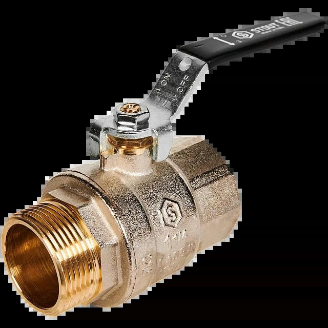 Кран шаровой полнопроходной ВР/НР 1 1/4, рычаг STOUT