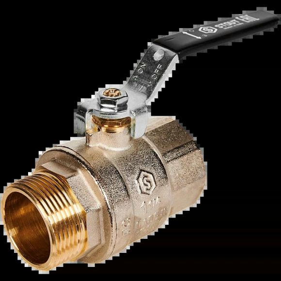 Кран шаровой полнопроходной ВР/НР 1 1/4, рычаг STOUT