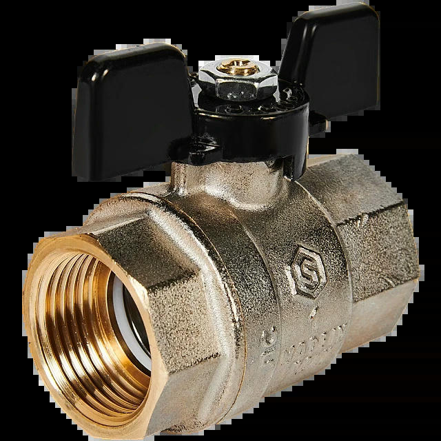 Кран шаровой полнопроходной ВР/ВР 1, бабочка STOUT