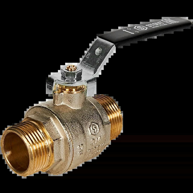 Кран шаровой полнопроходной НР/НР 3/4, рычаг STOUT