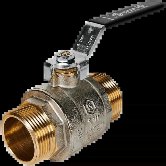 Кран шаровой полнопроходной НР/НР 1 1/4, рычаг STOUT