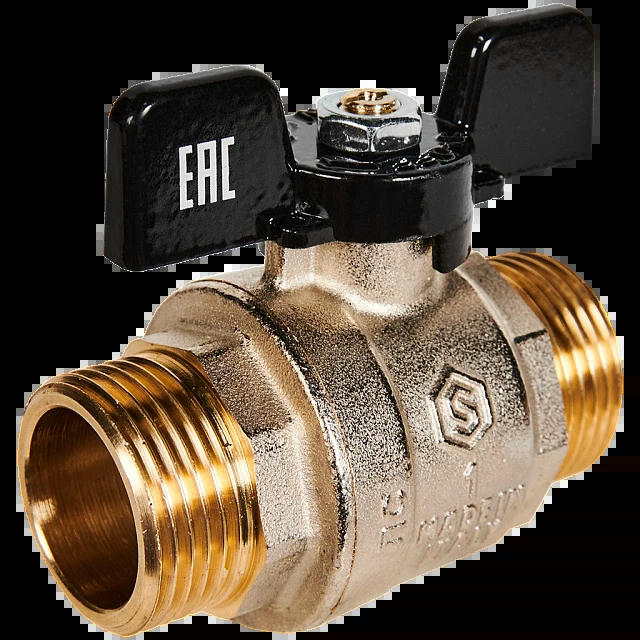 Кран шаровой полнопроходной НР/НР 1, бабочка STOUT