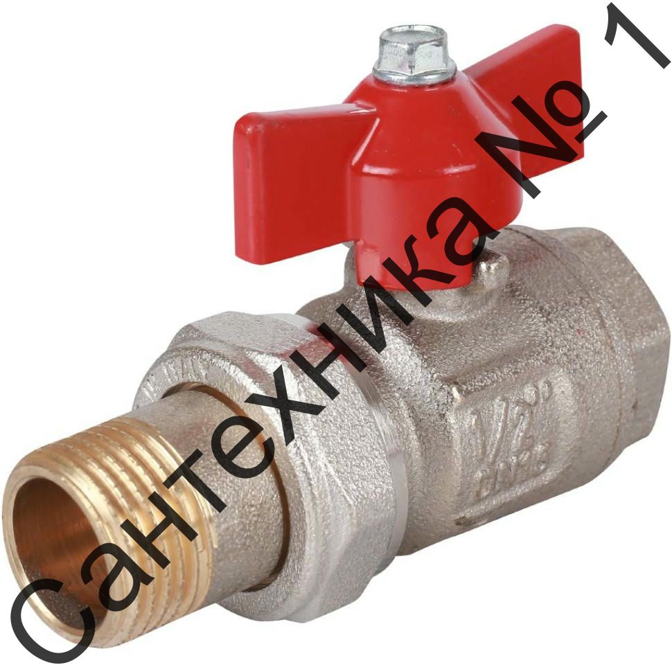 Кран шаровой НВ 1/2" бабочка с разъемным соединением IDEAL Itap