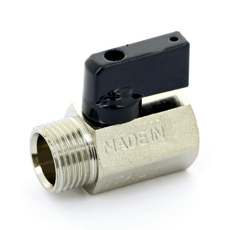 Кран шаровой мини НВ 1/2 DN 15 флажок KANSAS серия 805 Bugatti