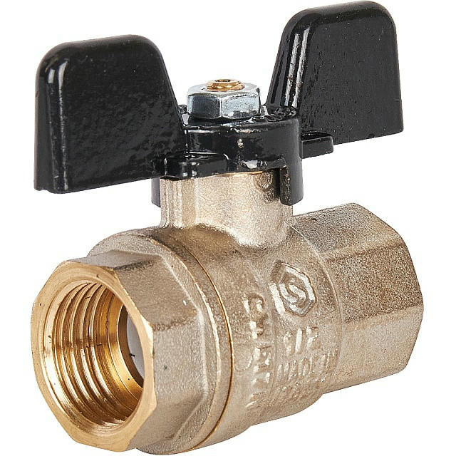 Кран шаровой полнопроходной ВР/ВР 1/2, ручка бабочка STOUT