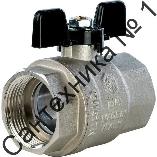 Кран шаровой полнопроходной ВР/ВР 1 1/4, ручка бабочка STOUT