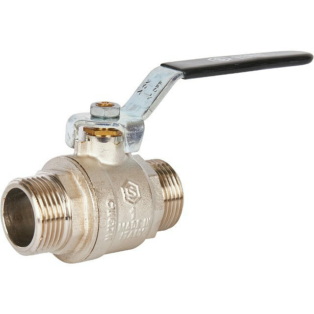 Кран шаровой полнопроходной НР/НР 1, ручка рычаг STOUT