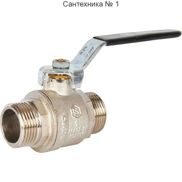 Кран шаровой полнопроходной НР/НР 1, ручка рычаг STOUT