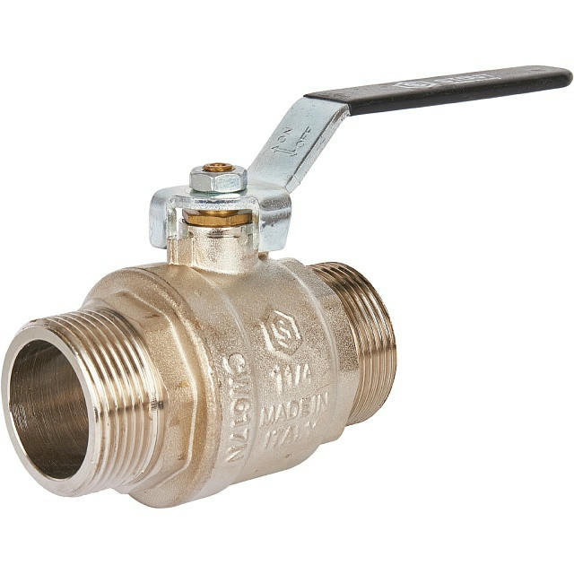 Кран шаровой полнопроходной НР/НР 1 1/4, ручка рычаг STOUT