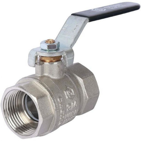 Кран шаровой стандартнопроходной ВР/ВР 3/4, ручка рычаг STOUT