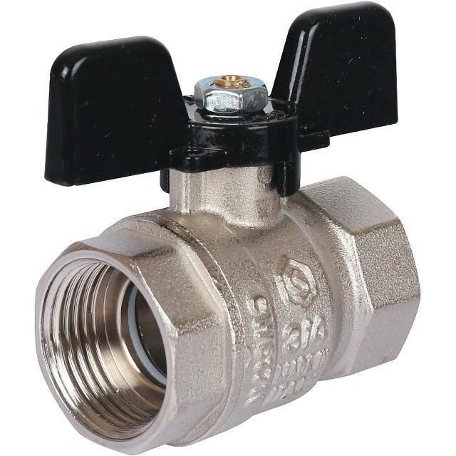 Кран шаровой стандартнопроходной ВР/ВР 3/4, ручка бабочка STOUT