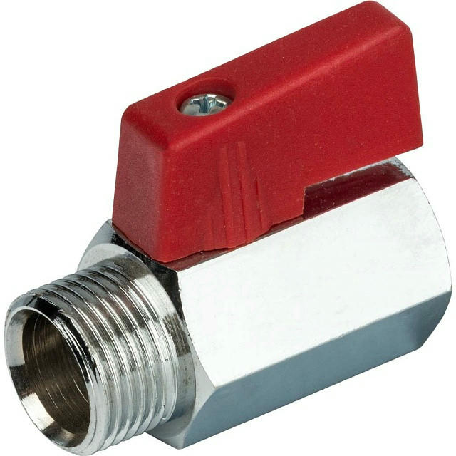 Кран шаровой мини ВР/НР 3/8 STOUT