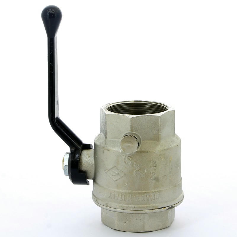 Кран шаровой ВВ 2" с заглушкой 1/4" и дренажным вентилем, ручка OREGON серия 330 полный проход Bugatti