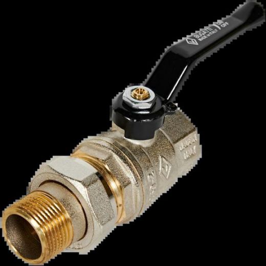 Кран шаровой с разъемным соединением НВ 3/4 ручка OREGON серия 320 полный проход Bugatti