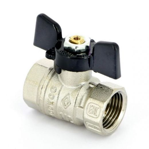 Кран шаровой ВВ 1/2 бабочка ARIZONA серия 602 стандартный проход Bugatti