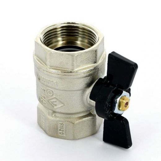 Кран шаровой ВВ 1 1/4" бабочка ARIZONA серия 602 стандартный проход Bugatti