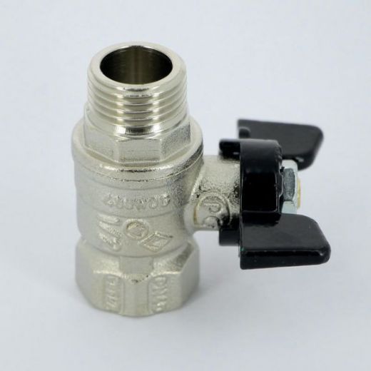 Кран шаровой НВ 1/2 бабочка ARIZONA серия 607 стандартный проход Bugatti