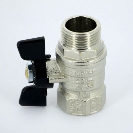 Кран шаровой НВ 3/4 бабочка ARIZONA серия 607 стандартный проход Bugatti