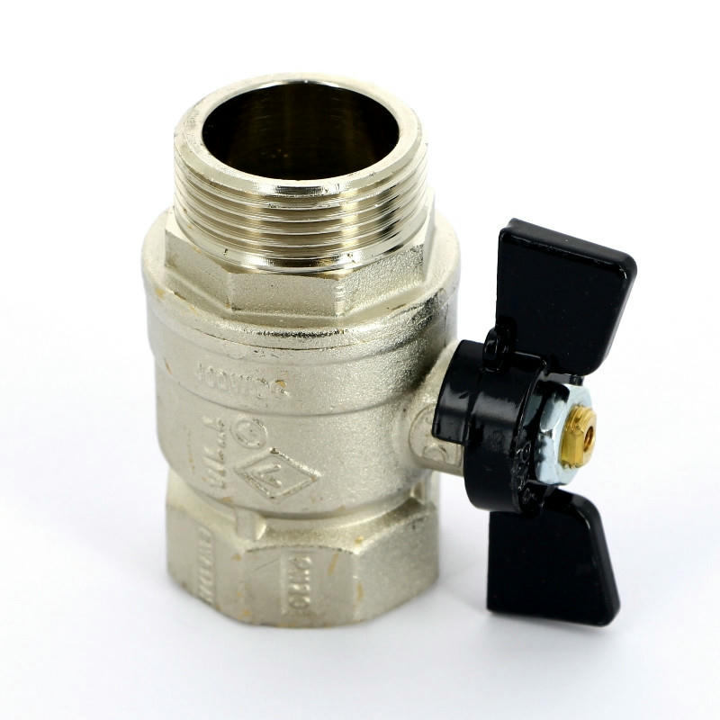 Кран шаровой НВ 1 1/4" бабочка ARIZONA серия 607 стандартный проход Bugatti