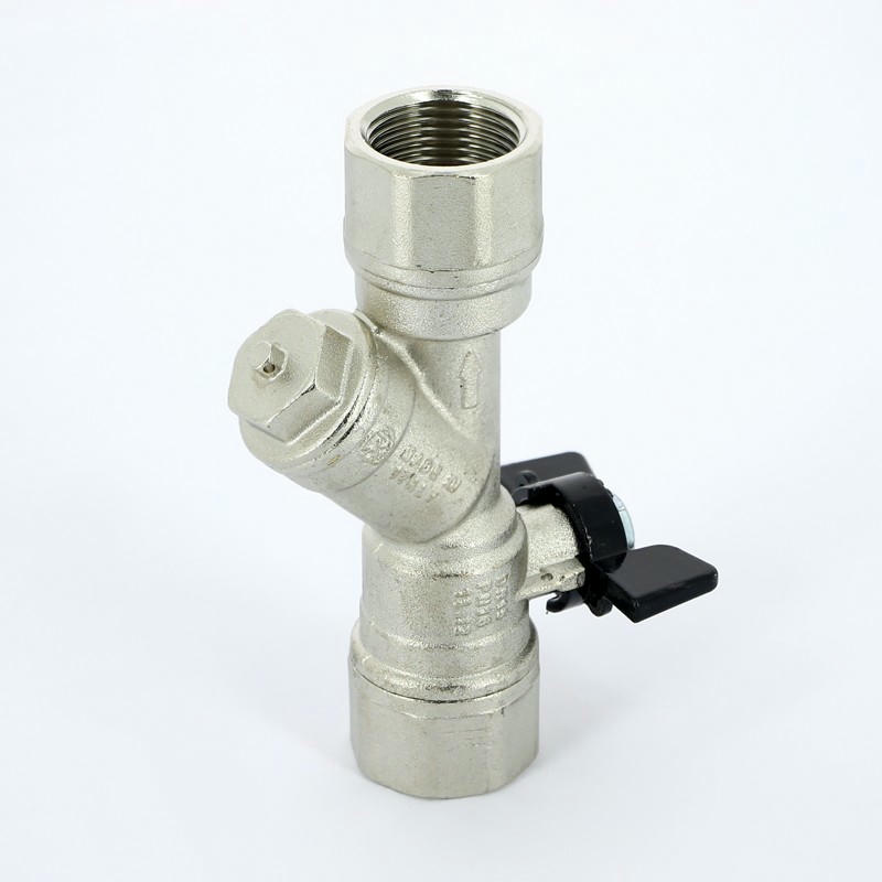 Кран шаровой ВВ 3/4 бабочка с фильтром INDIANA, серия 741, стандартный проход Bugatti