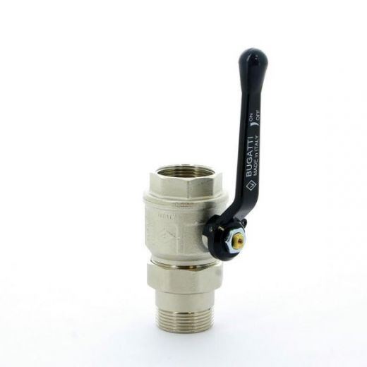 Кран шаровой с разъемным соединением НВ 1 1/4" ручка NEW JERSEY серия 920 полный проход Bugatti