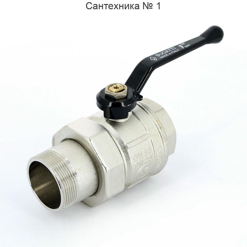 Кран шаровой с разъемным соединением НВ 2" ручка NEW JERSEY серия 920 полный проход Bugatti