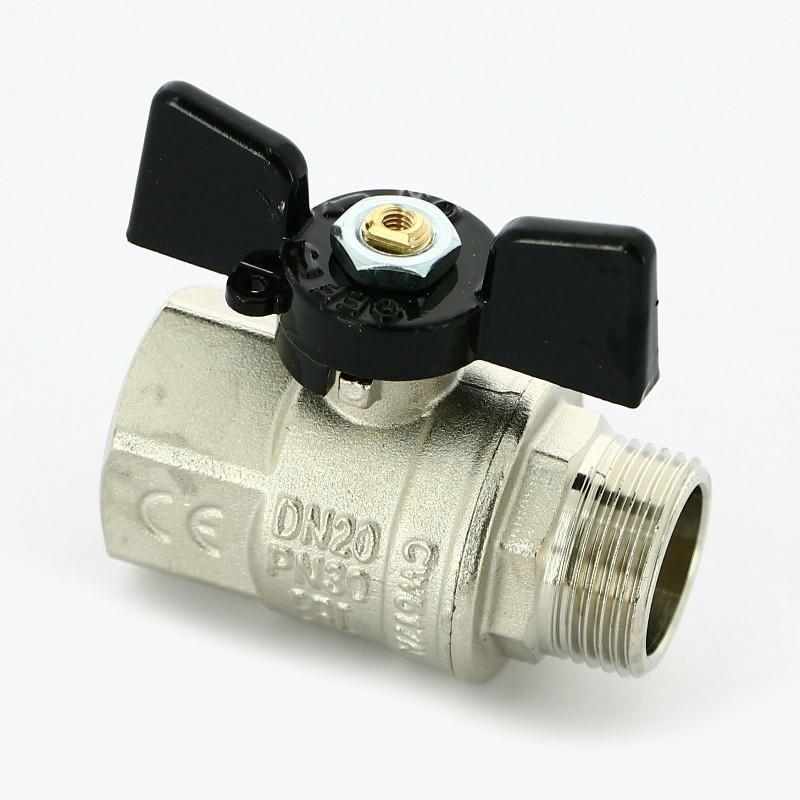 Кран шаровой НВ 3/4 бабочка NEW JERSEY серия 917 полный проход Bugatti