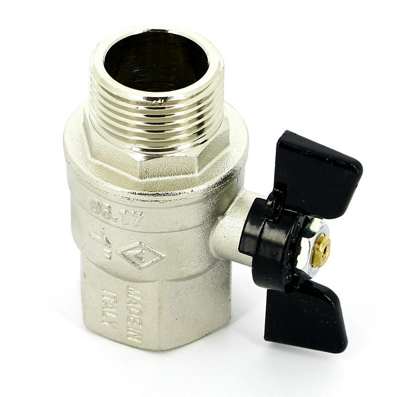 Кран шаровой НВ 1" бабочка NEW JERSEY серия 917 полный проход Bugatti