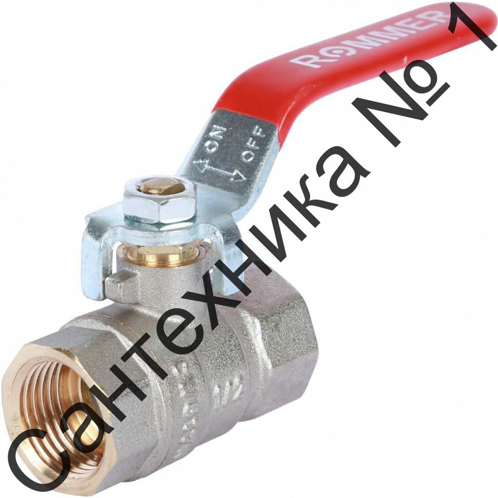Кран шаровой ВН/ВН 1/2", ручка рычаг ROMMER