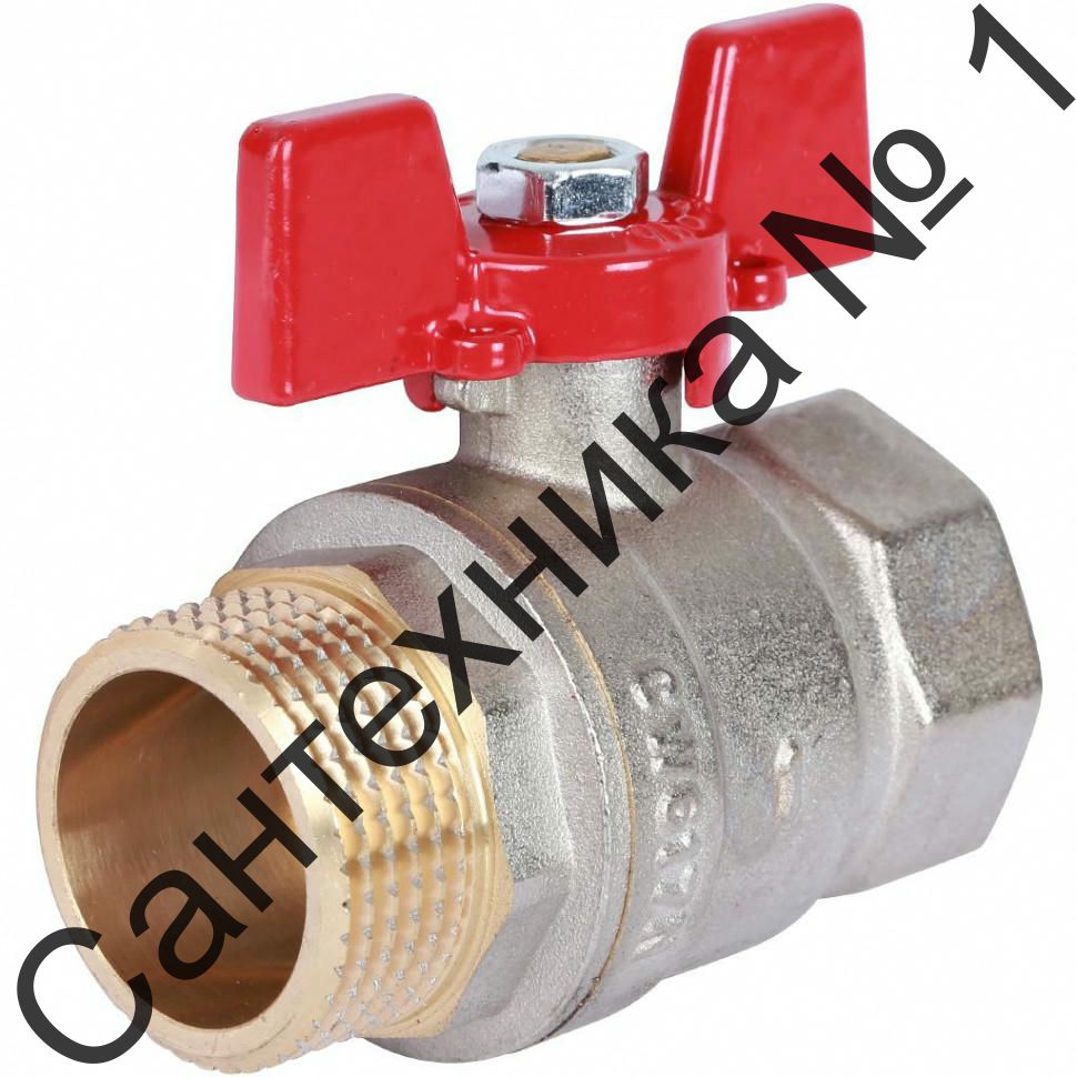 Кран шаровой ВН/НР 1", ручка бабочка ROMMER