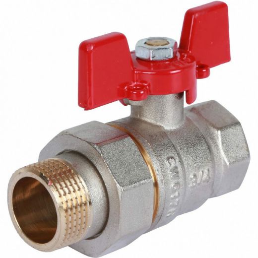 Кран шаровой с американкой ВР/НР 3/4", ручка бабочка ROMMER