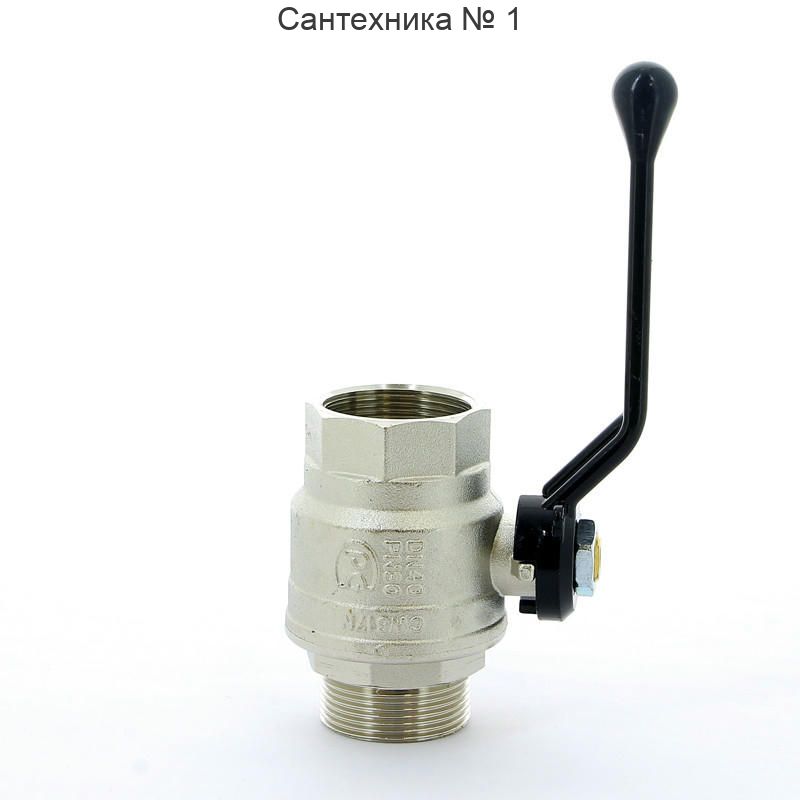 Кран шаровой НВ 1 1/2" ручка NEW JERSEY серия 915 полный проход Bugatti