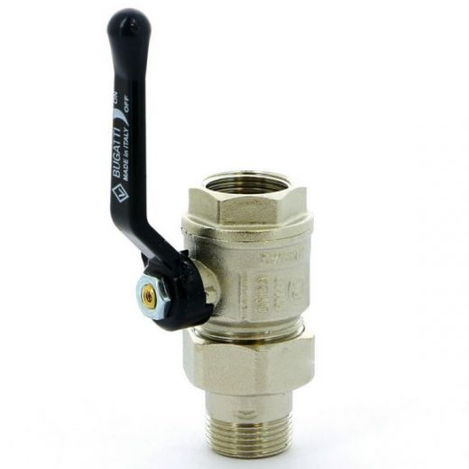 Кран шаровой с разъемным соединением НВ 3/4 ручка NEW JERSEY серия 920 полный проход Bugatti