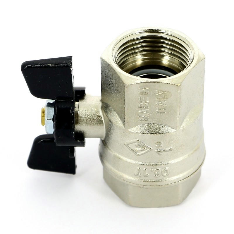 Кран шаровой ВВ 1" бабочка NEW JERSEY серия 912 полный проход Bugatti