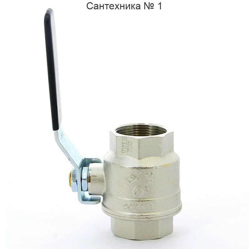 Кран шаровой ВВ 1 1/2" плоская ручка OREGON серия 301 полный проход Bugatti