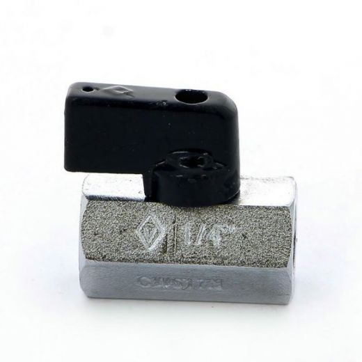 Кран шаровой мини ВВ 1/4 флажок KANSAS серия 800 Bugatti